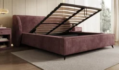 Designer Polsterbett Freya Cord mit Stauraum