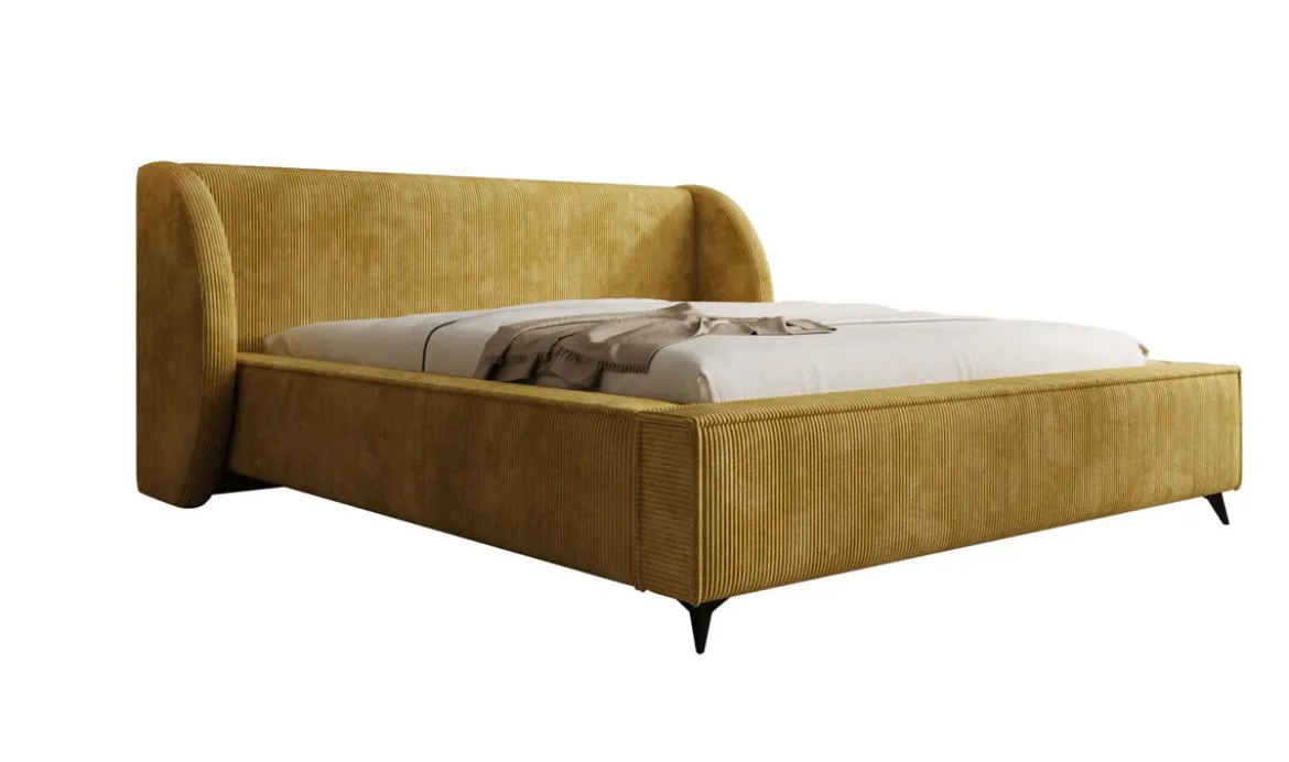 Designer Polsterbett Freya Cord mit Stauraum