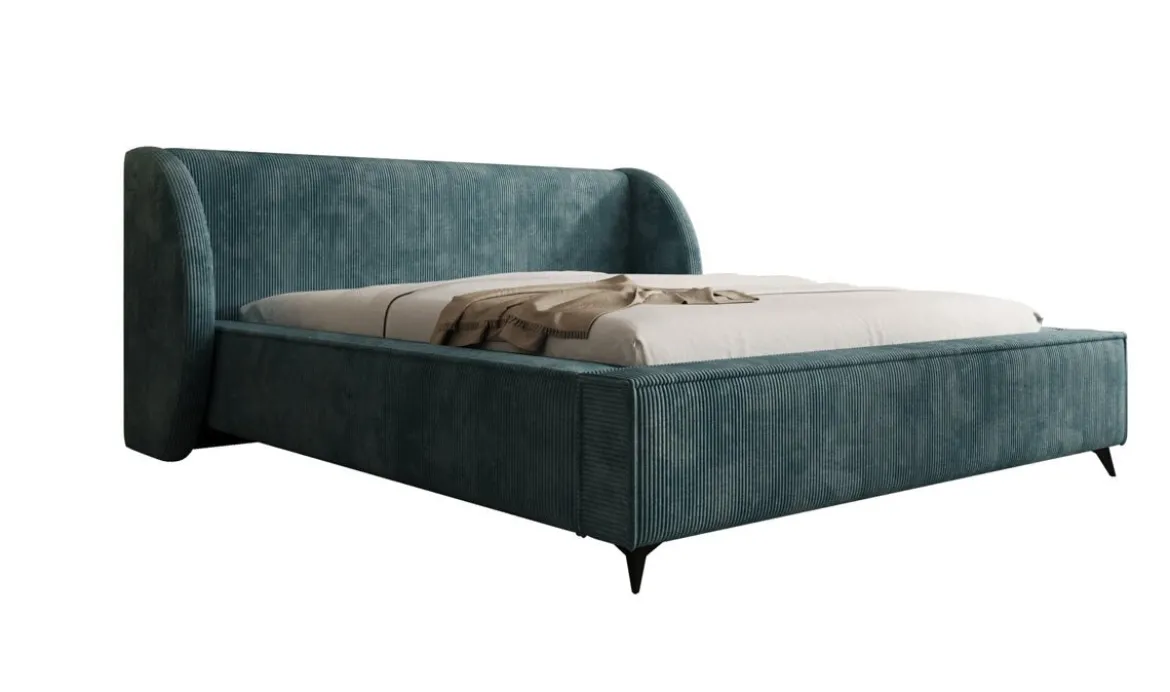 Designer Polsterbett Freya Cord mit Stauraum