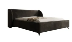 Designer Polsterbett Freya in Samt mit Stauraum