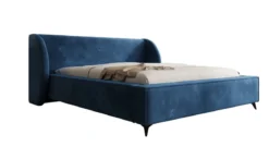 Designer Polsterbett Freya in Samt mit Stauraum