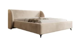 Designer Polsterbett Freya in Samt mit Stauraum