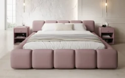 Designer Polsterbett Giulia Stoff mit Stauraum