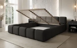 Designer Polsterbett Giulia Stoff mit Stauraum