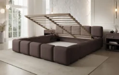 Designer Polsterbett Giulia Stoff mit Stauraum