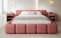 Designer Polsterbett Giulia Stoff mit Stauraum