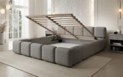 Designer Polsterbett Giulia Stoff mit Stauraum