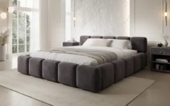 Designer Polsterbett Giulia Samt mit Stauraum