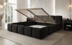 Designer Polsterbett Giulia Samt mit Stauraum