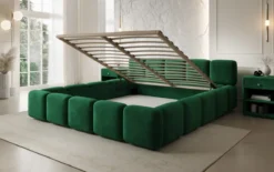 Designer Polsterbett Giulia Samt mit Stauraum