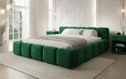 Designer Polsterbett Giulia Samt mit Stauraum