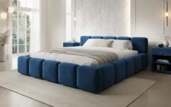 Designer Polsterbett Giulia Samt mit Stauraum