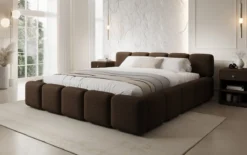 Designer Polsterbett Giulia Bouclé mit Stauraum