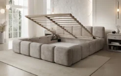 Designer Polsterbett Giulia Cord mit Stauraum