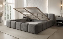 Designer Polsterbett Giulia Cord mit Stauraum