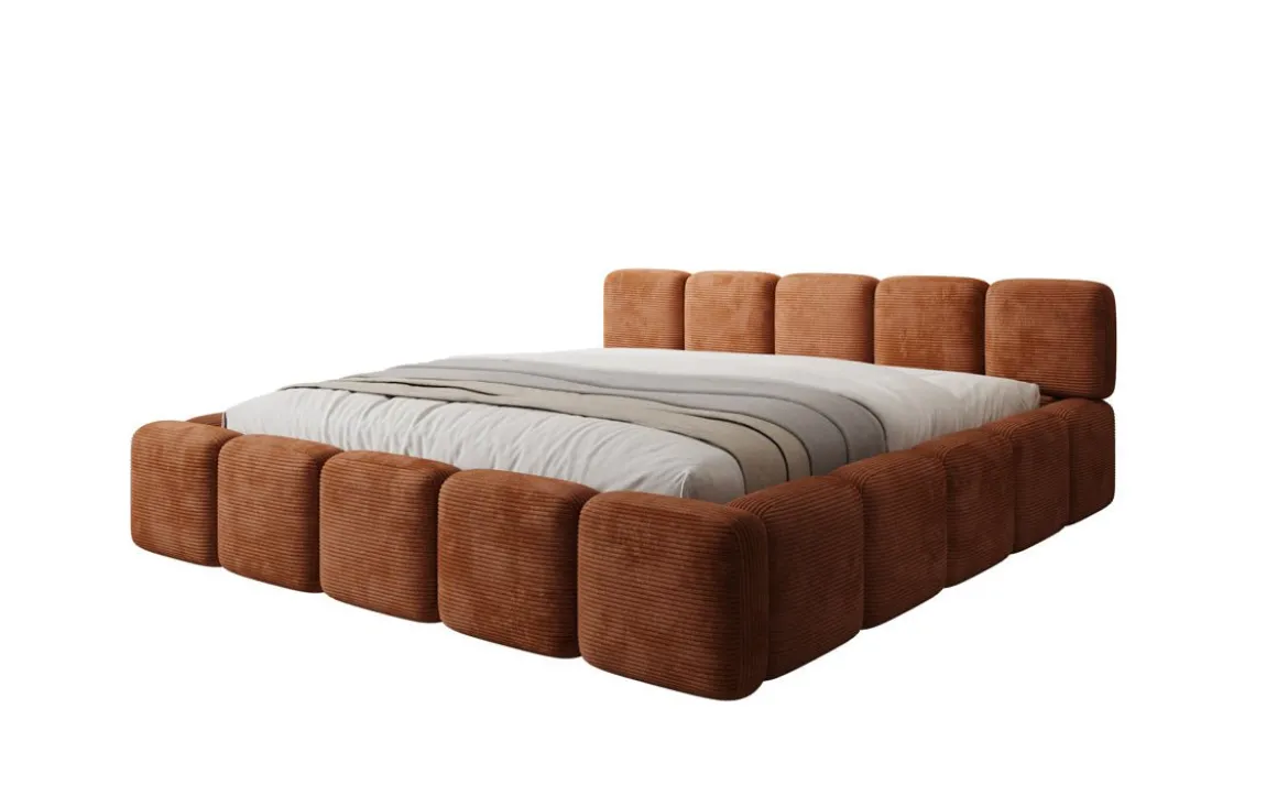Designer Polsterbett Giulia Cord mit Stauraum