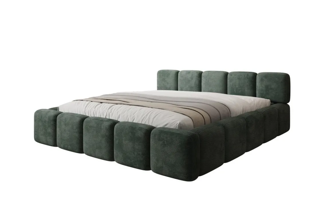Designer Polsterbett Giulia Cord mit Stauraum