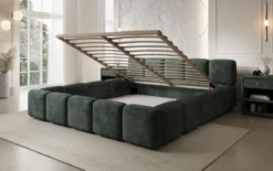 Designer Polsterbett Giulia Cord mit Stauraum