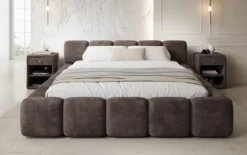 Designer Polsterbett Giulia Cord mit Stauraum