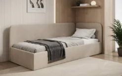 Designer Polsterbett/Gästebett/Sofa Cleo mit Stauraum