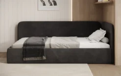 Designer Polsterbett/Gästebett/Sofa Cleo mit Stauraum