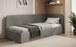Designer Polsterbett/Gästebett/Sofa Cleo mit Stauraum