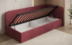 Designer Polsterbett/Gästebett/Sofa Cleo mit Stauraum