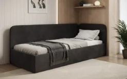Designer Polsterbett/Gästebett/Sofa Cleo mit Stauraum