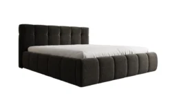 Designer Polsterbett Helena in Strukturstoff mit Stauraum
