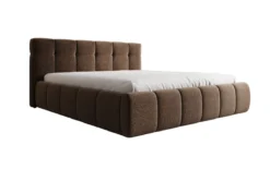 Designer Polsterbett Helena in Strukturstoff mit Stauraum