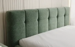 Designer Polsterbett Helena in Strukturstoff mit Stauraum