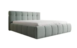 Designer Polsterbett Helena in Strukturstoff mit Stauraum