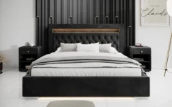 Designer Polsterbett Ida inkl. RGB, USB und Stauraum