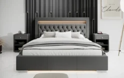 Designer Polsterbett Infinity inkl. RGB, USB und Stauraum