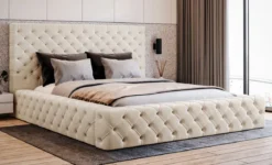 Designer Polsterbett Lana Samt mit Stauraum