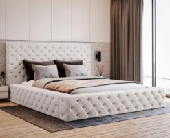 Designer Polsterbett Lana Samt mit Stauraum