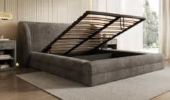 Designer Polsterbett Liv Cord mit Stauraum