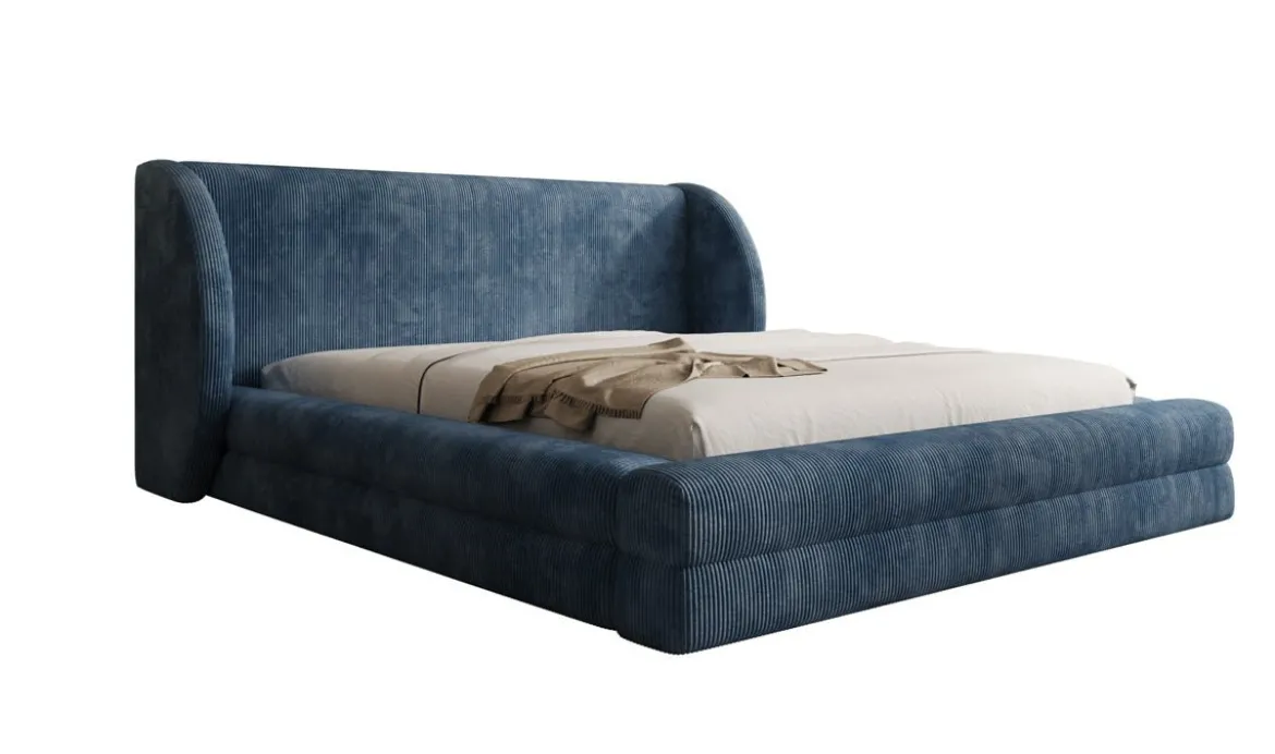 Designer Polsterbett Liv Cord mit Stauraum