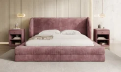 Designer Polsterbett Liv Cord mit Stauraum