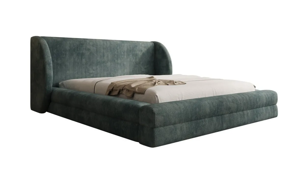 Designer Polsterbett Liv Cord mit Stauraum