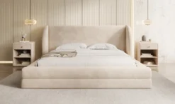 Designer Polsterbett Liv in Samt mit Stauraum