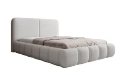 Designer Polsterbett Lolita in Bouclé mit Stauraum