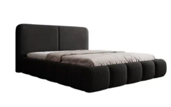 Designer Polsterbett Lolita in Bouclé mit Stauraum