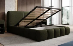 Designer Polsterbett Lolita in Bouclé mit Stauraum