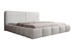 Designer Polsterbett Lolita in Bouclé mit Stauraum