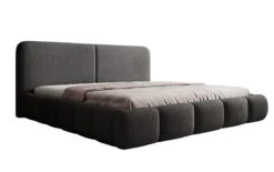 Designer Polsterbett Lolita in Bouclé mit Stauraum