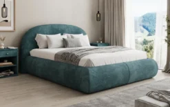 Designer Polsterbett Loop in Cord mit Stauraum