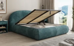 Designer Polsterbett Loop in Cord mit Stauraum