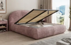 Designer Polsterbett Loop in Cord mit Stauraum