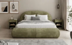Designer Polsterbett Loop in Cord mit Stauraum